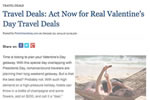 Travel Deals: Act Now for Real Valentine’s Day Travel Deals
